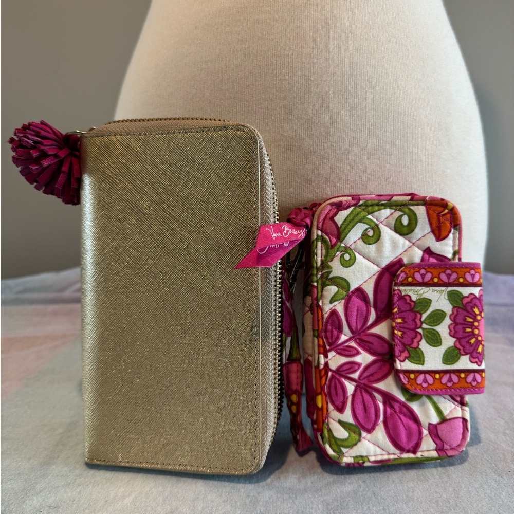 Vera Bradley Pink Floral and Talbots Gold Wallets